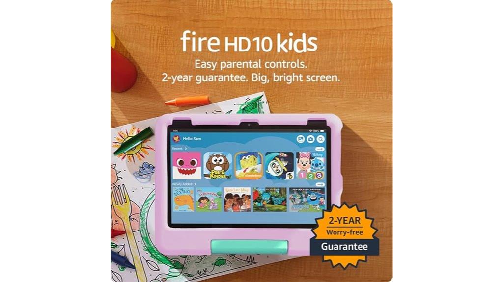 kids pink tablet bundle