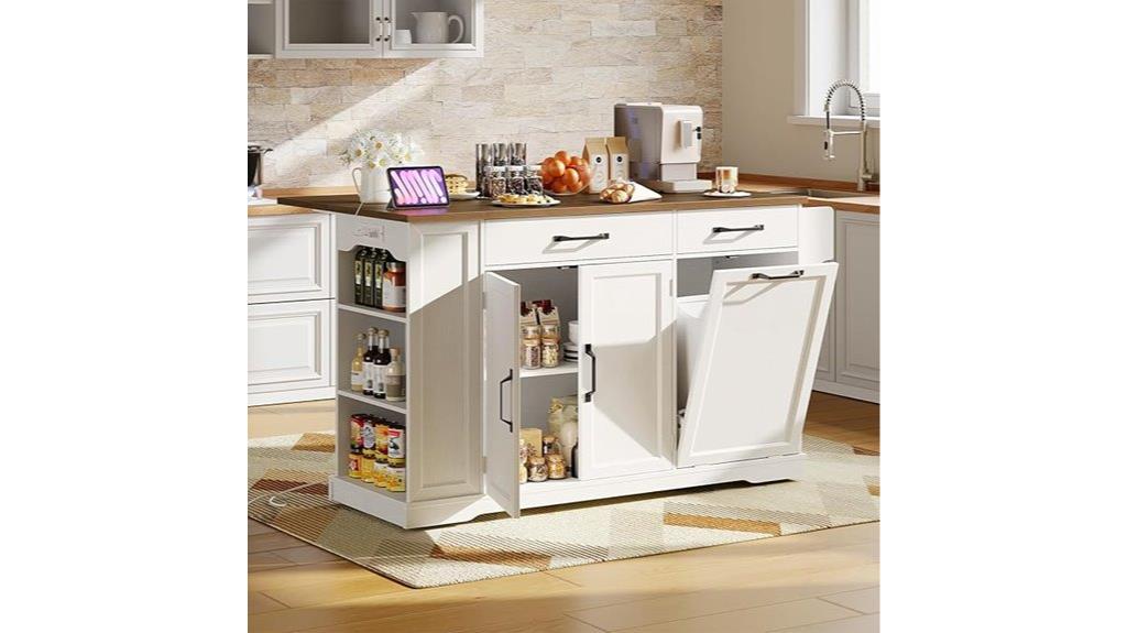 kitchen island with outlets