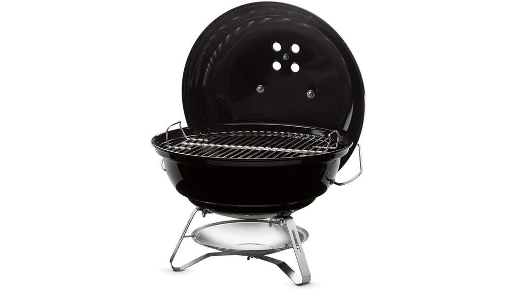 large black charcoal grill
