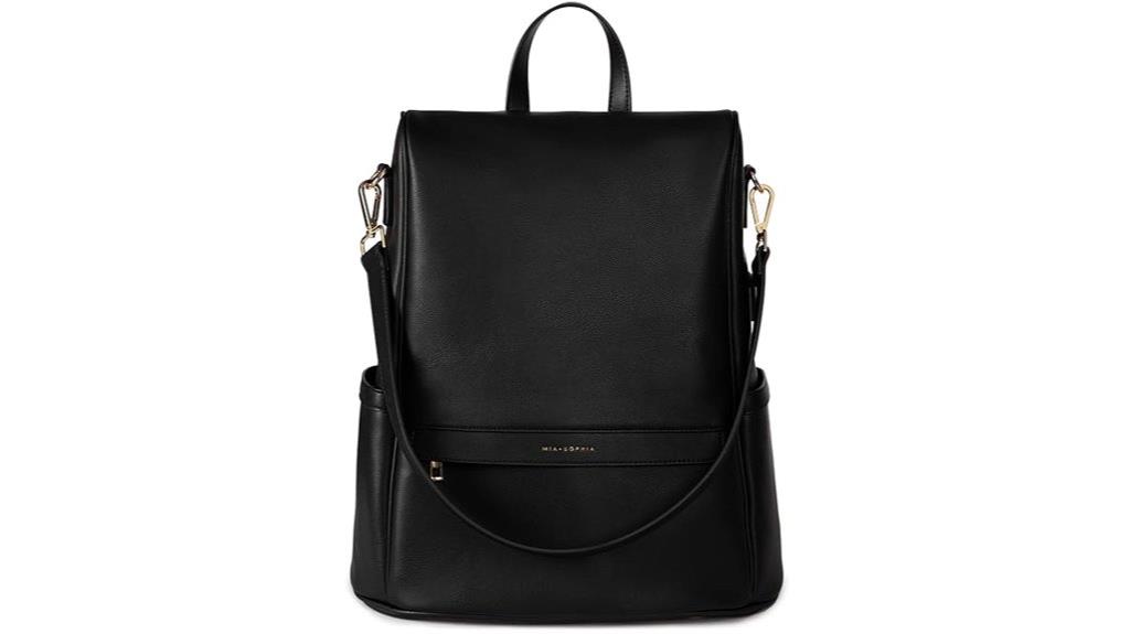 leather backpack with usb