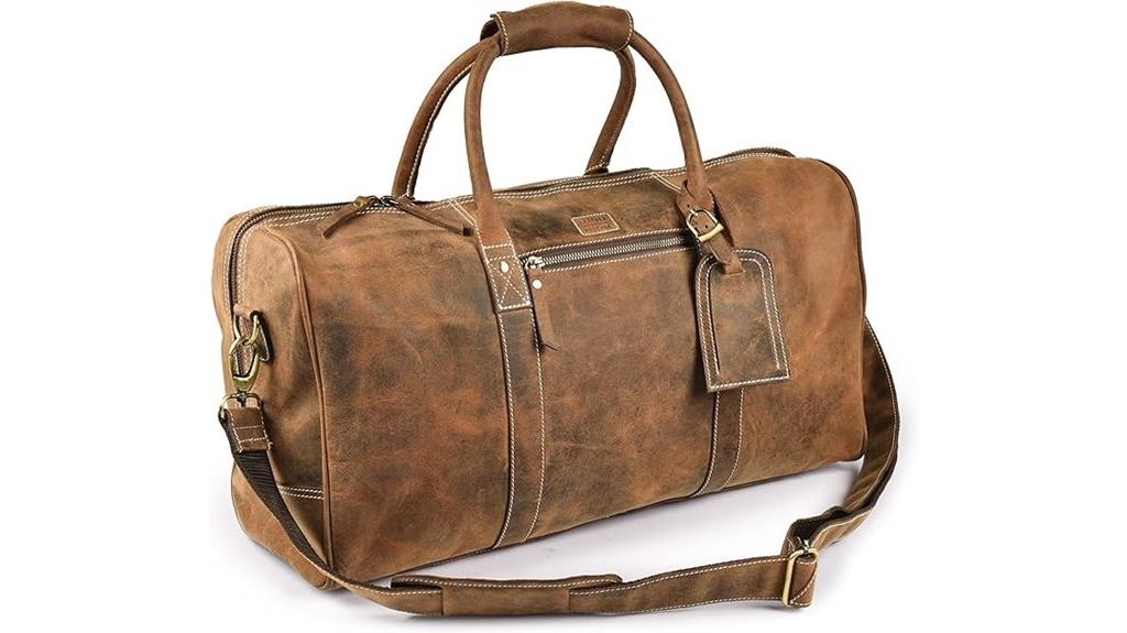 leather village duffel bag