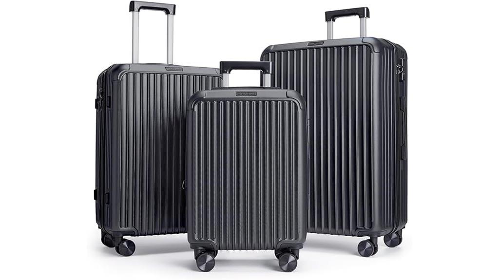 lightweight 3 piece luggage