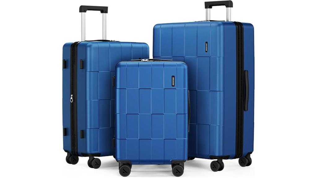 lightweight 3 piece luggage