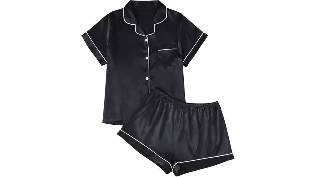 luxurious satin pajama set