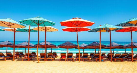 luxury stylish beach umbrellas