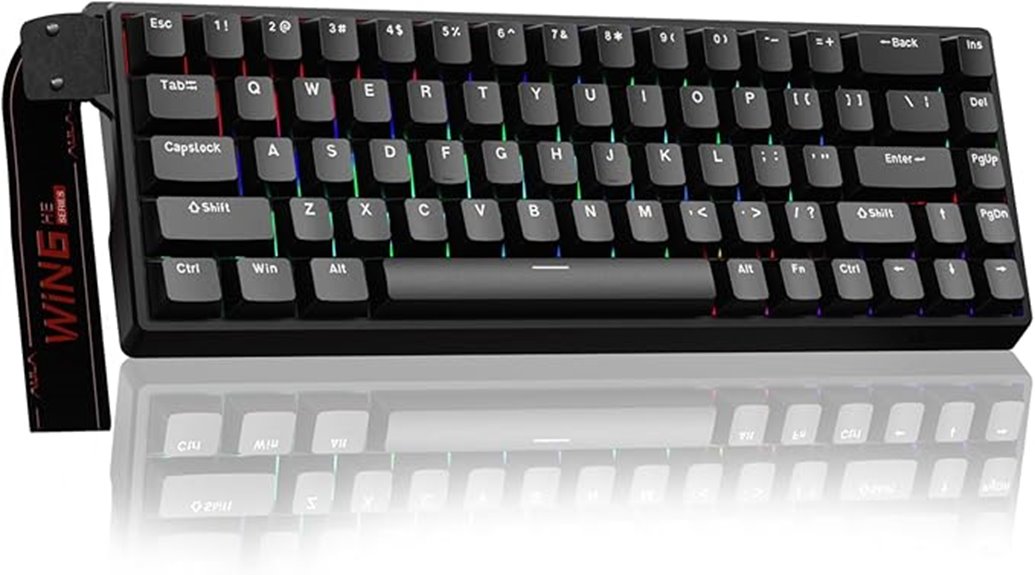 mechanical wired black keyboard