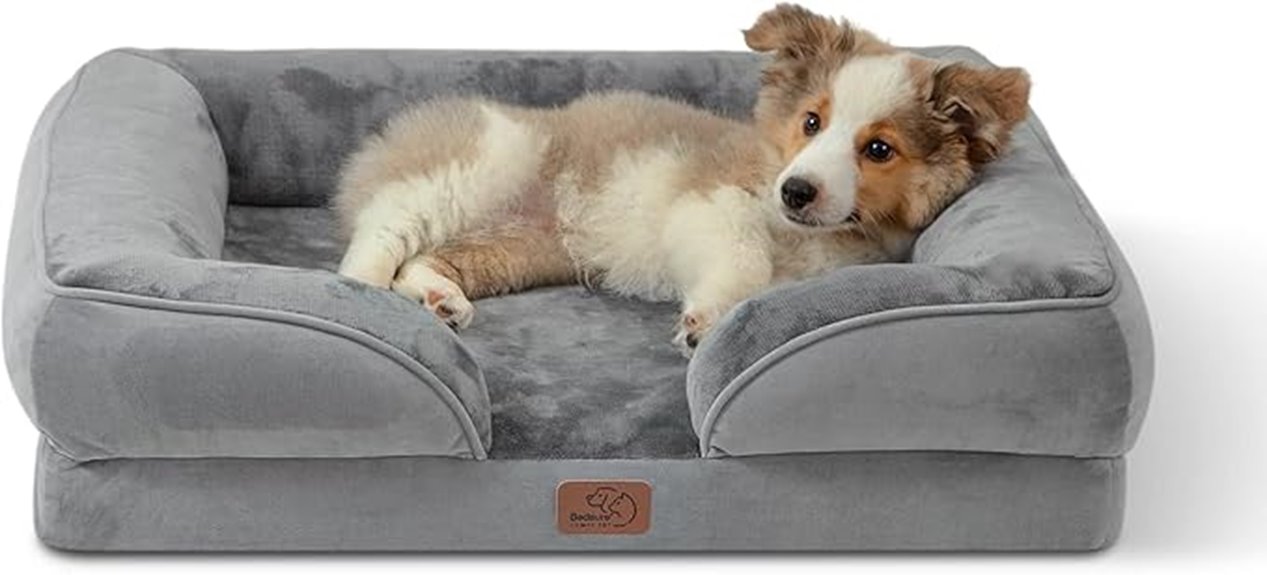 medium grey orthopedic bed