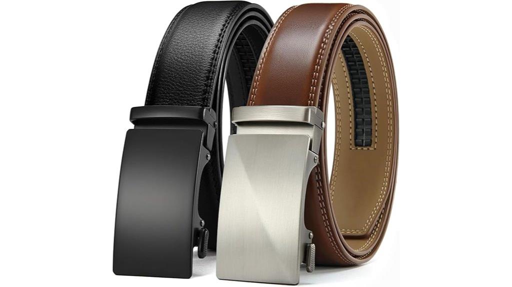 men s leather belt set