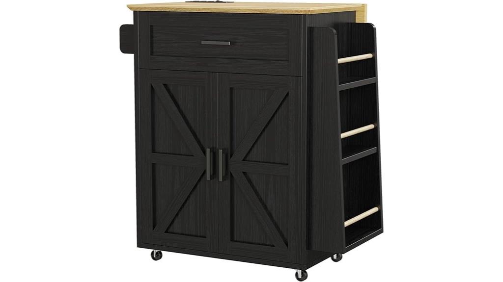 metal storage kitchen cart