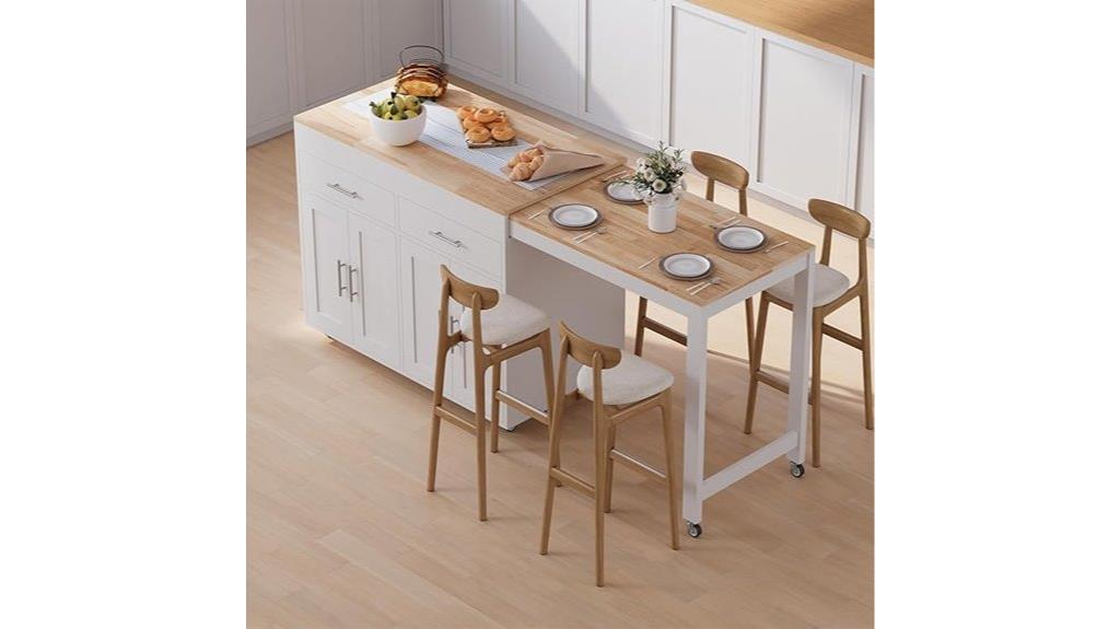 mobile extendable kitchen island