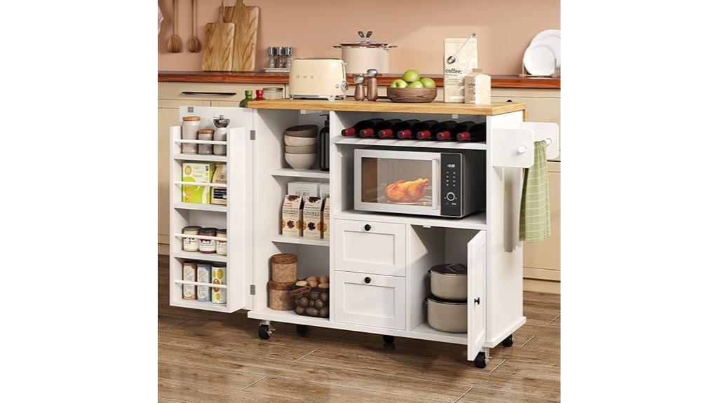 mobile kitchen island with storage