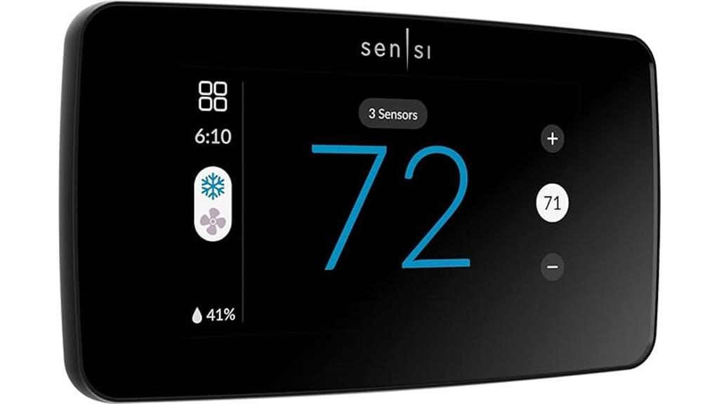 modern touchscreen smart thermostat