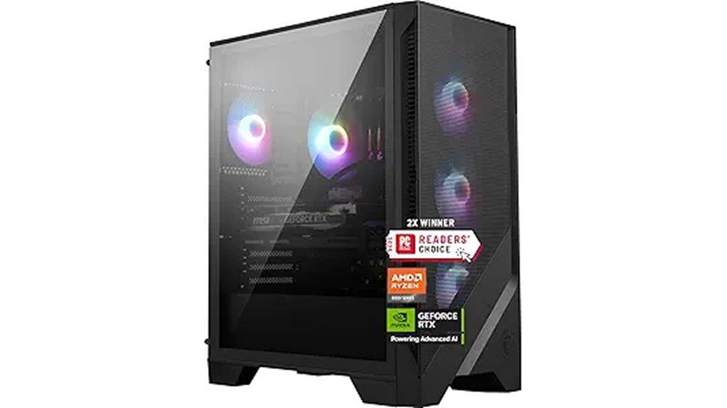 msi gaming desktop with rtx