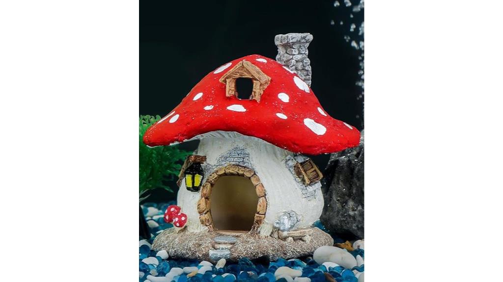 mushroom shaped aquarium ornament