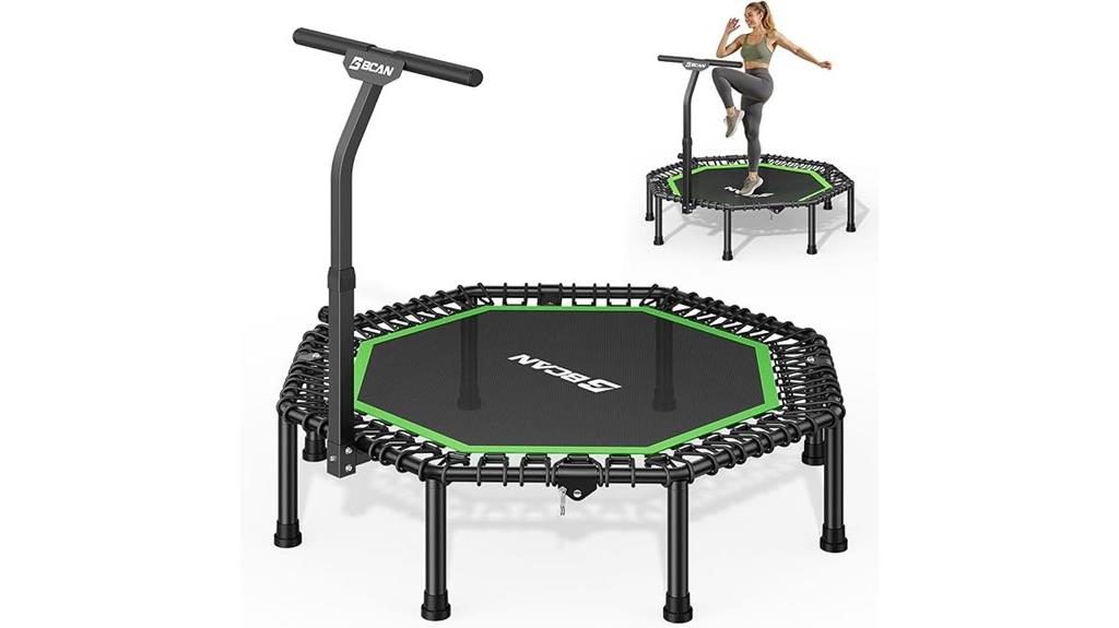 octagonal mini trampoline with handle
