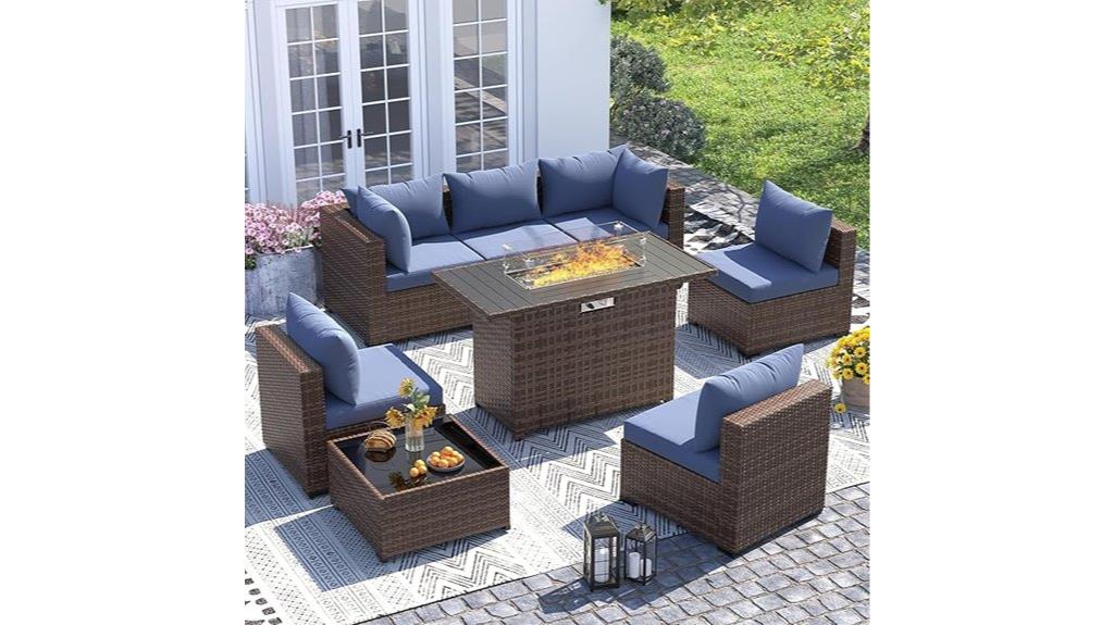 outdoor fire pit patio set