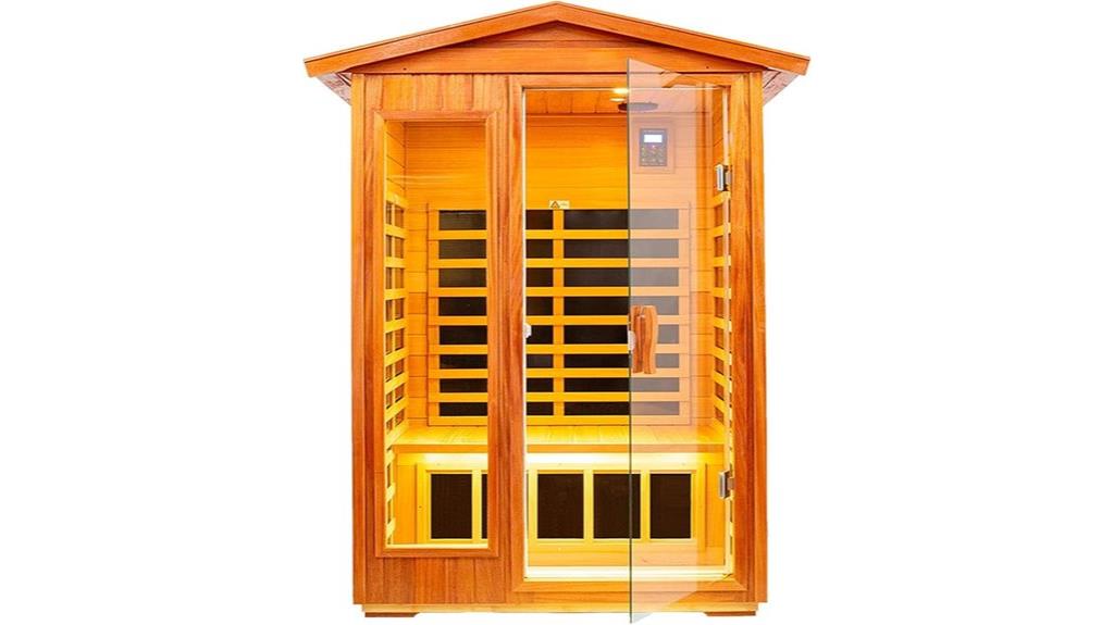 outdoor infrared sauna features