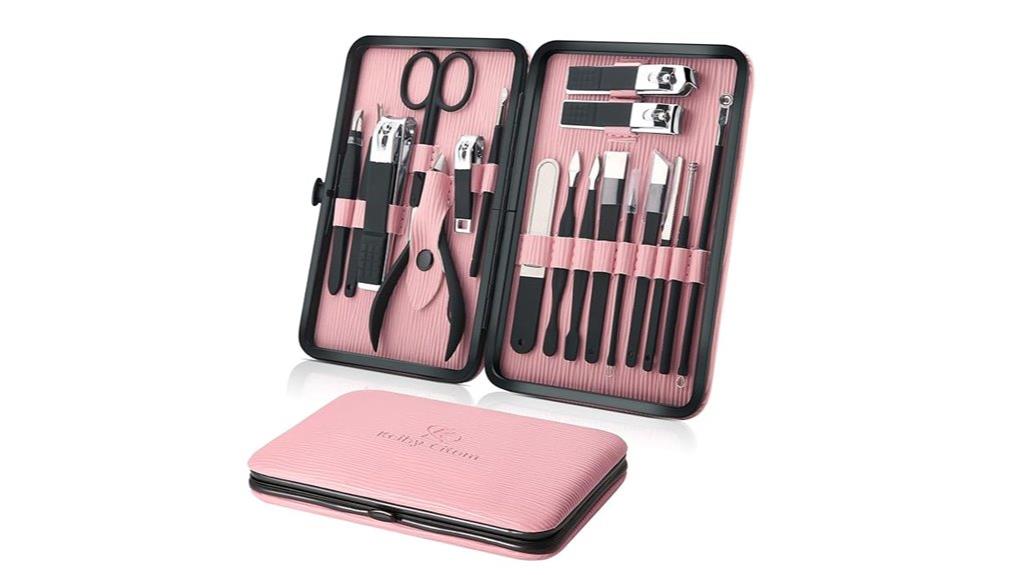 pink nail care kit