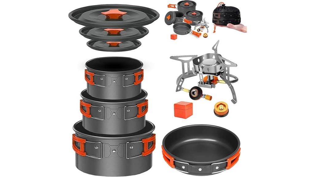 portable camping cookware set