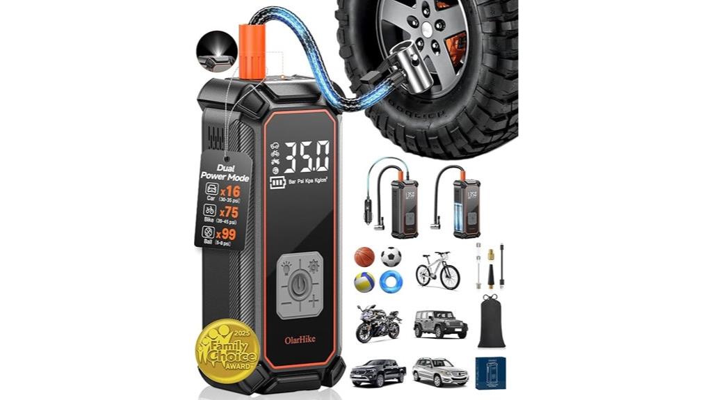 portable cordless tire inflator