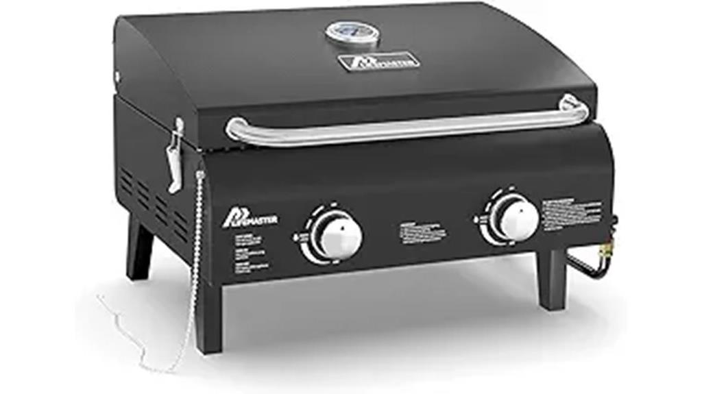 portable dual burner grill