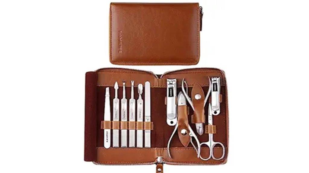 portable leather manicure kit