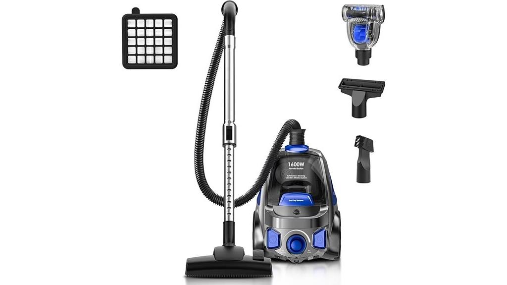 powerful cyclonic bagless vacuum