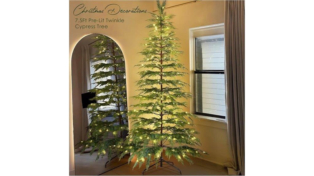 pre lit 7 5 ft cypress tree