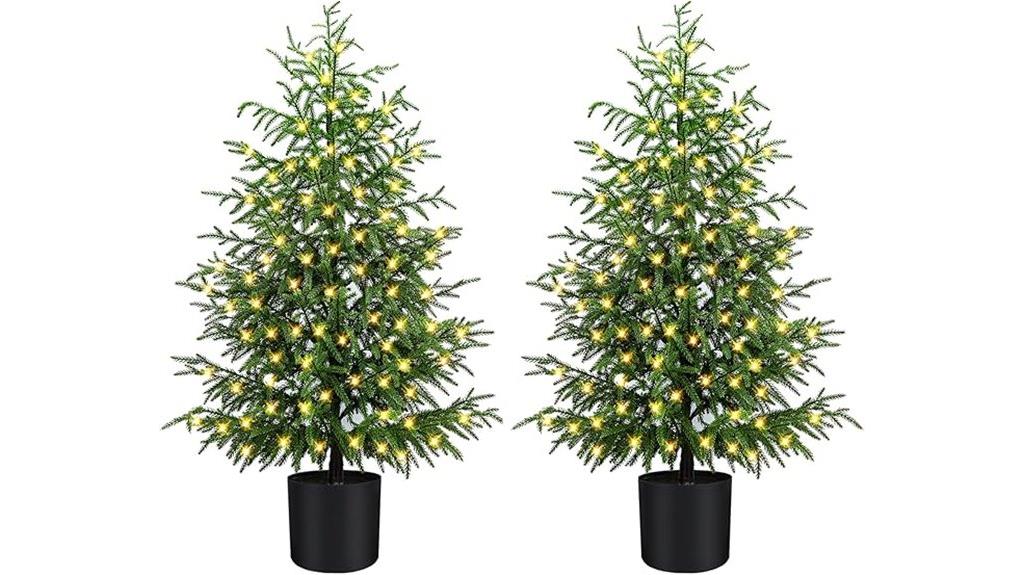 pre lit norfolk pine tree