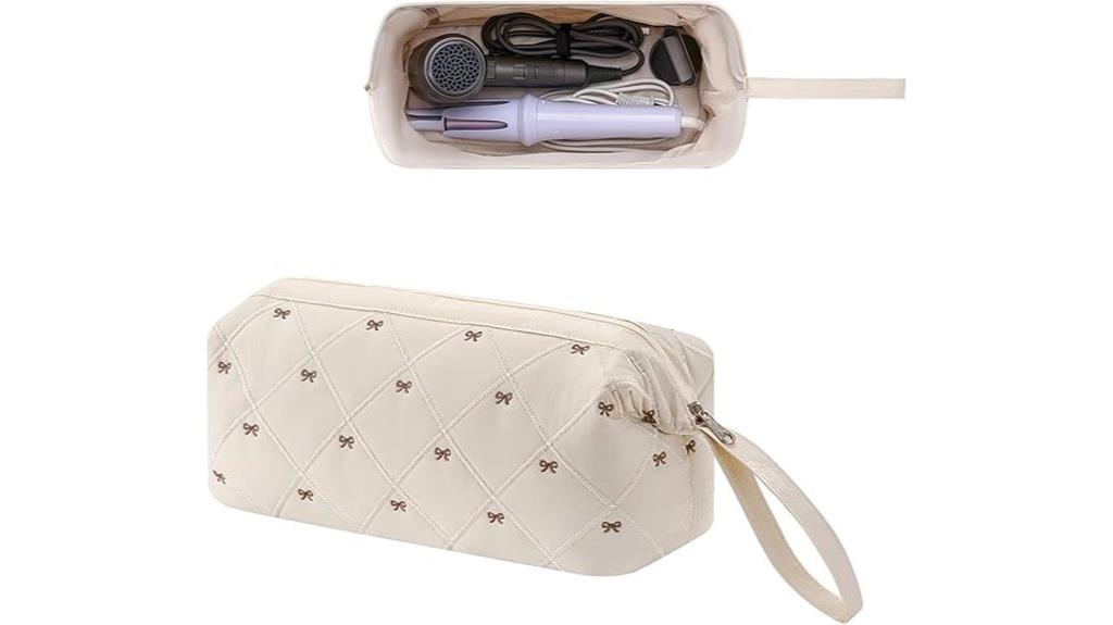 quilted bow travel bag