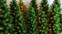 realistic pre lit christmas trees
