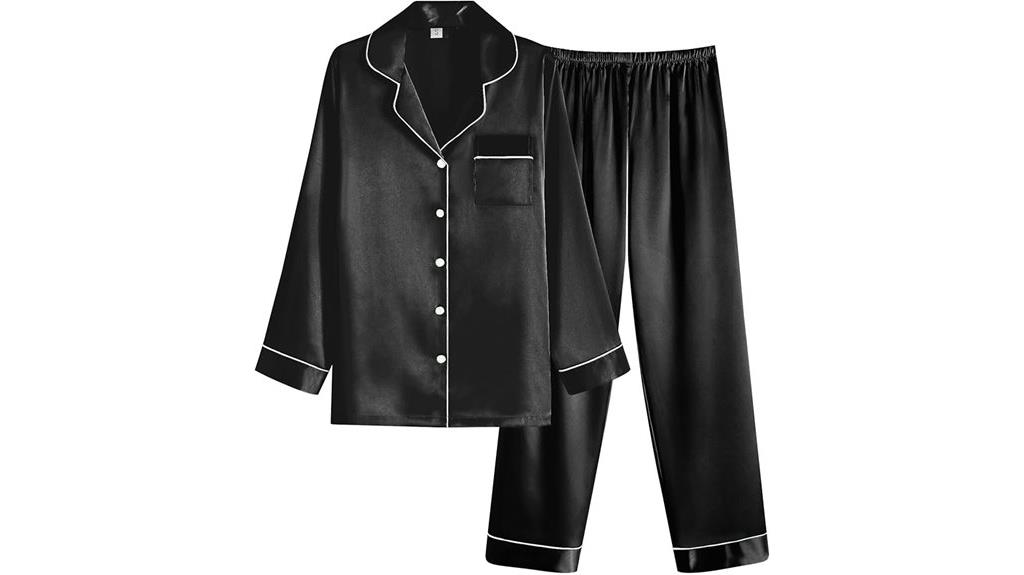 satin button down pajamas