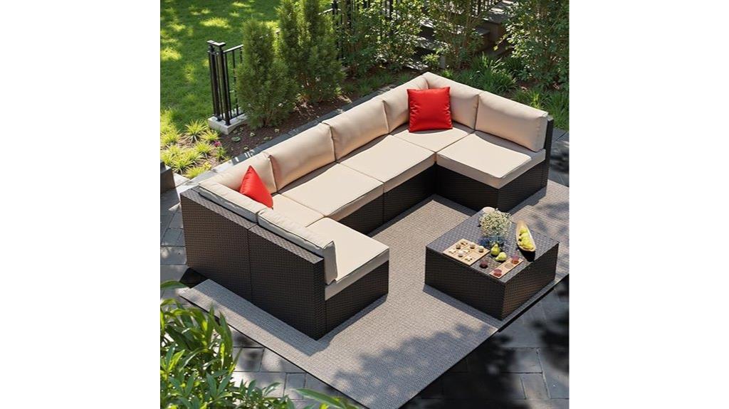 seven piece patio furniture
