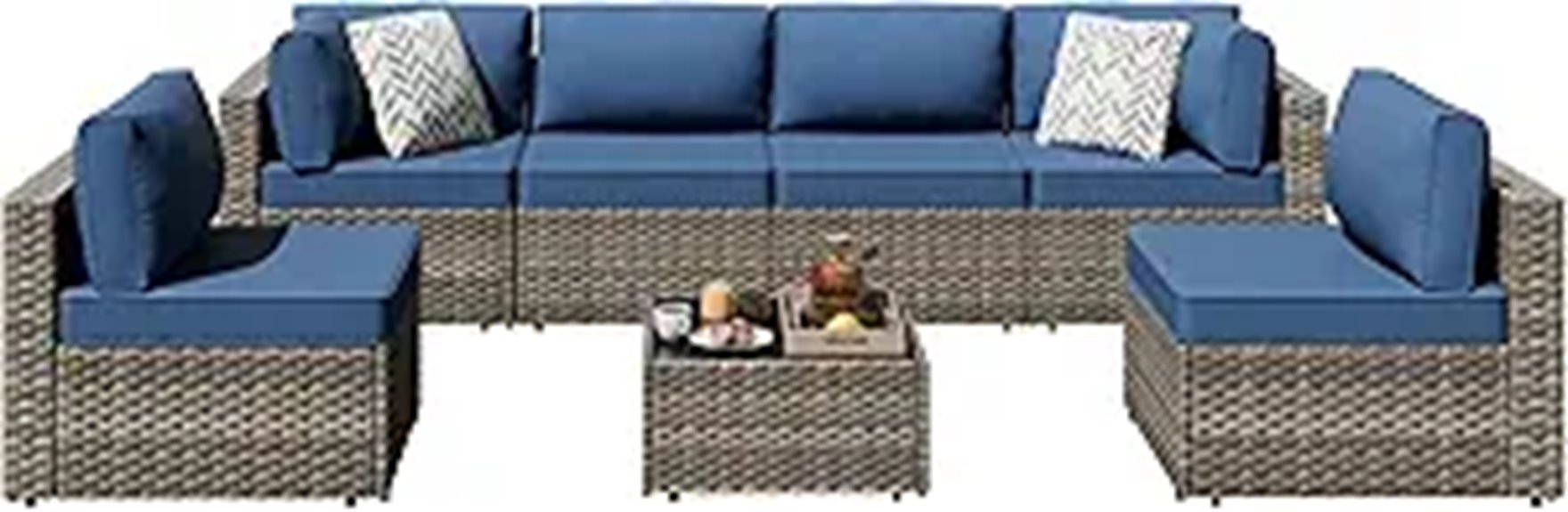 seven piece patio sofa