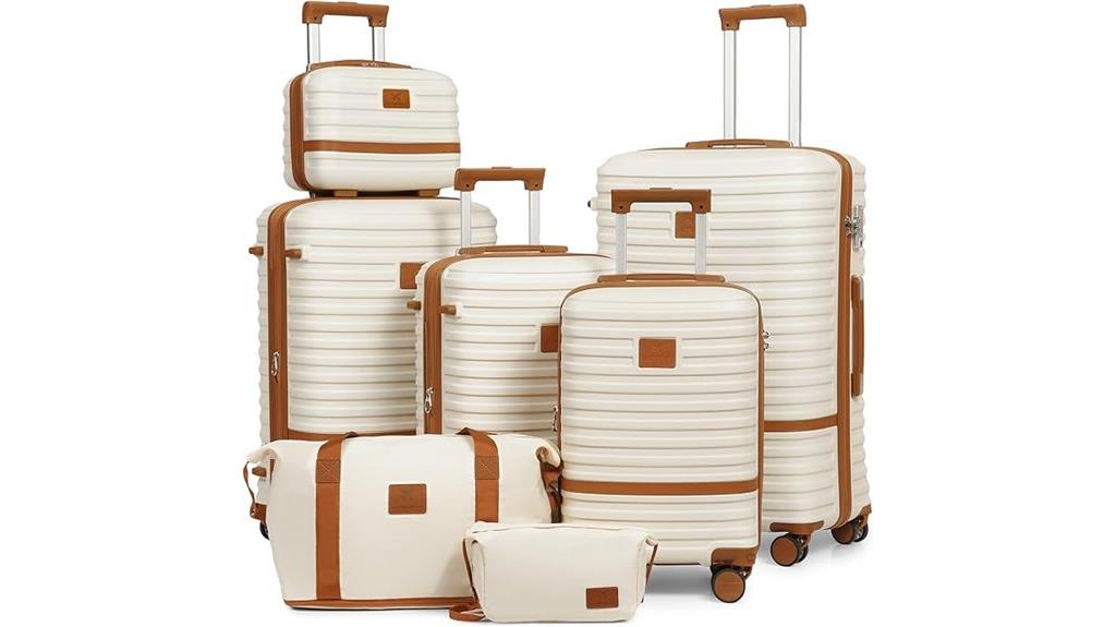 seven piece spinner luggage