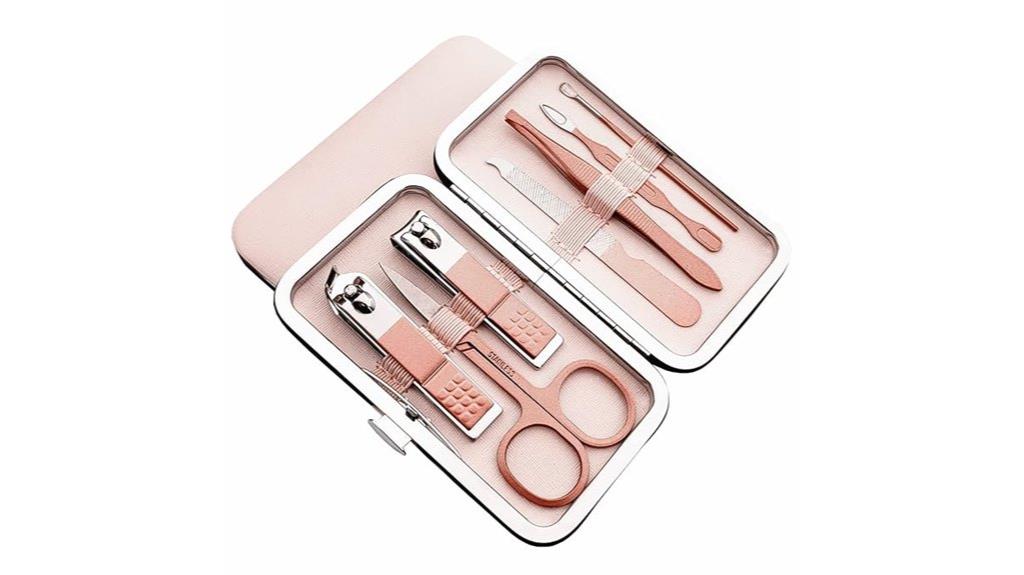 seven piece travel manicure set