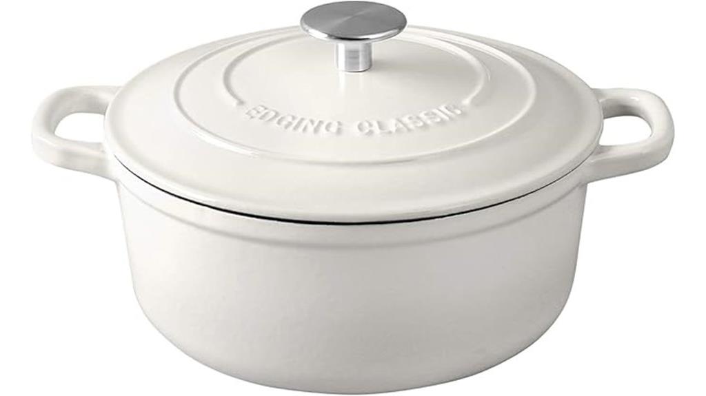 seven quart white dutch oven