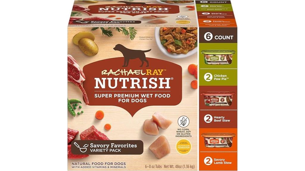 six pack wet dog food