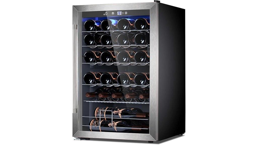 small glass door wine fridge