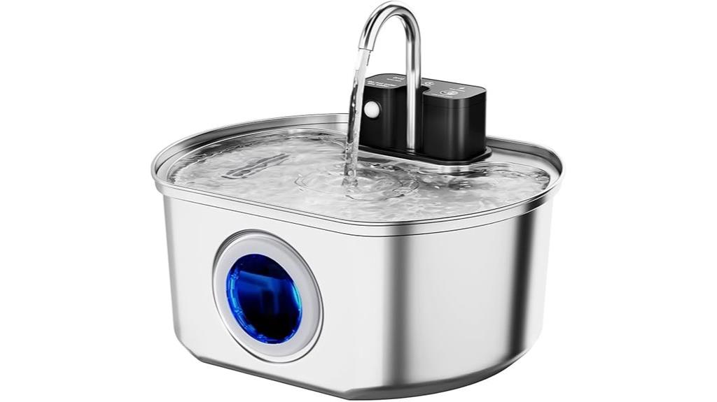 stainless wireless pet fountain