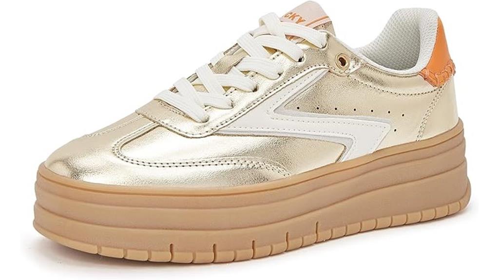 stylish gum sole sneakers