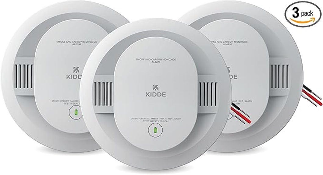 three pack smoke detectors