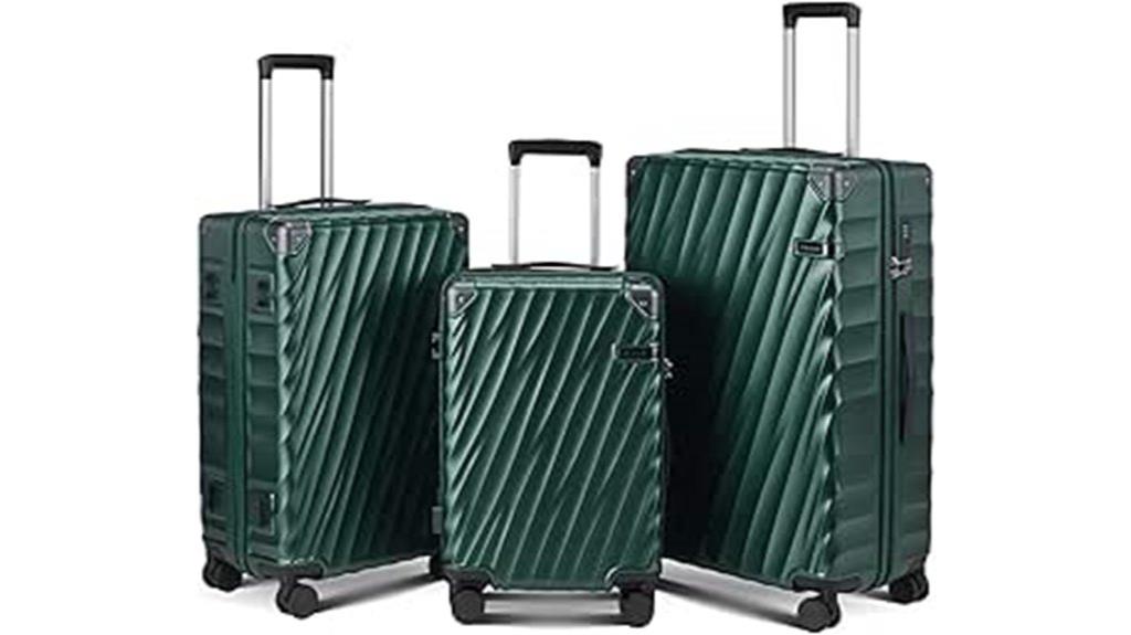 three piece spinner luggage set