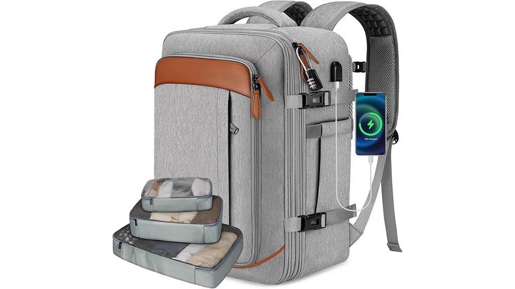 travel backpack with cubes