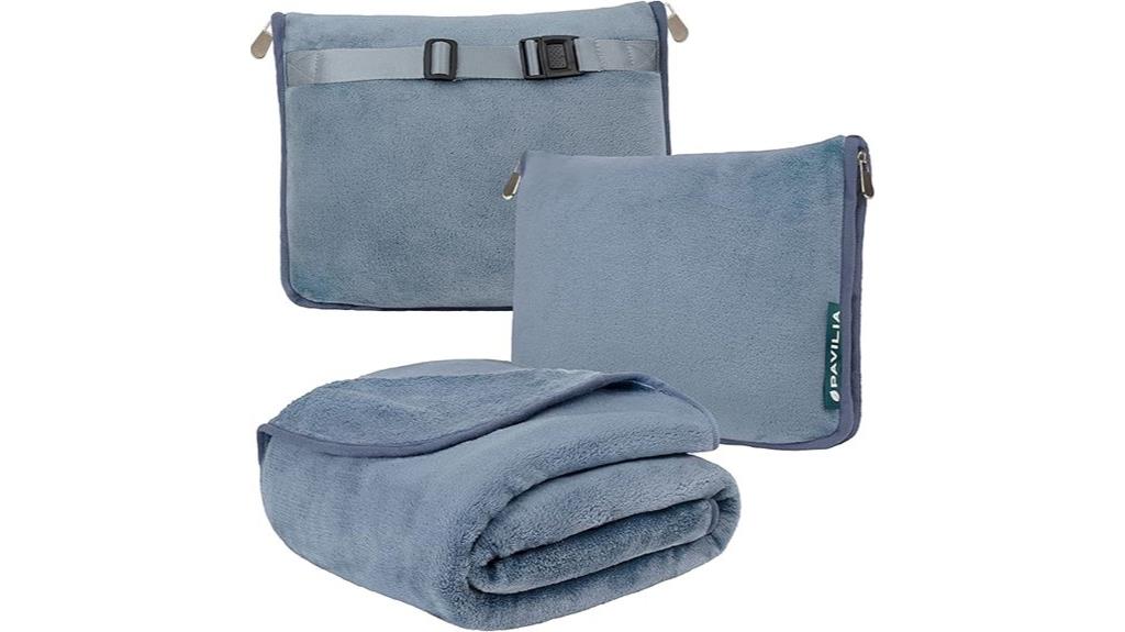 travel blanket pillow combo