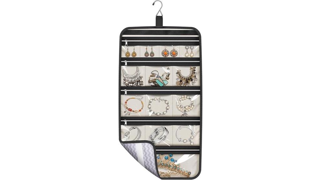 travel jewelry organizer roll