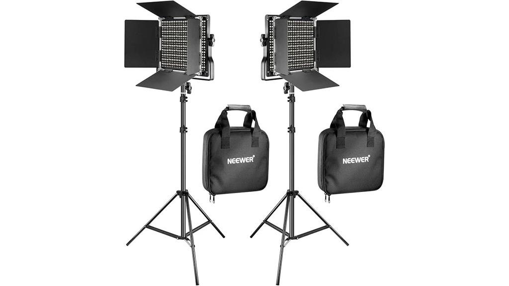 two led lights with stands