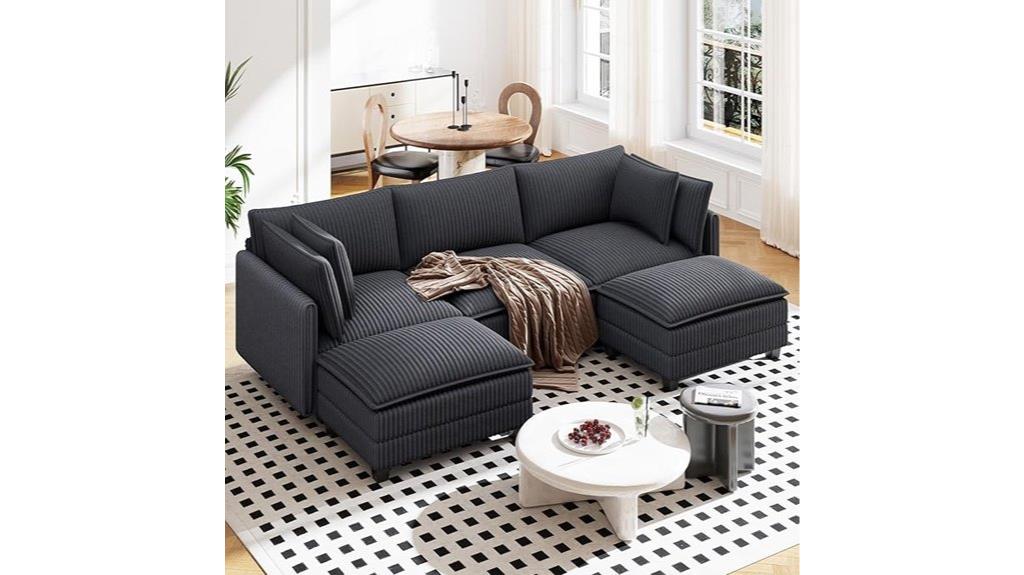 u shaped sectional sofa