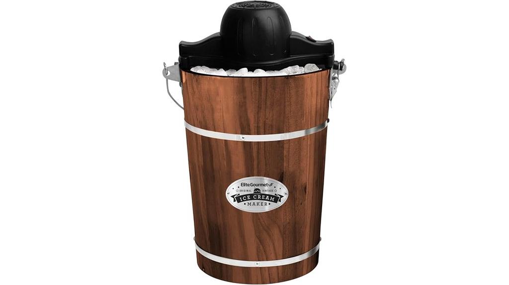 vintage wooden ice cream maker