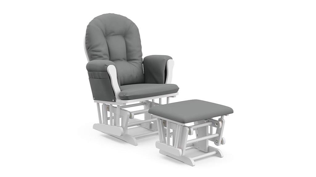 white and gray glider set